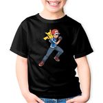 Fashion, accesorii si bijuterii - Copii - Imbracaminte copii - Tricouri copii - Tricou copii Pokemon Go Ash Pikachu TikTok Tik Tok, negru, S Copii - Infinity.ro