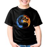 Fashion, accesorii si bijuterii - Copii - Imbracaminte copii - Tricouri copii - Tricou copii Mortal Kombat Yin Yang Emblem Raiden Dragon, negru, S Copii - Infinity.ro