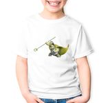 Fashion, accesorii si bijuterii - Copii - Imbracaminte copii - Tricouri copii - Tricou copii Master Oogway Kung Fu Panda Antrenor Coach, alb, S Copii - Infinity.ro