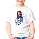 Fashion, accesorii si bijuterii - Copii - Imbracaminte copii - Tricouri copii - Tricou copii Rylai Crystal Maiden Dota 2 Hero Wolf, alb, XS Copii - Infinity.ro
