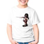 Fashion, accesorii si bijuterii - Copii - Imbracaminte copii - Tricouri copii - Tricou copii Mortal Kombat Mileena Kitana Cute Girl Karate, alb, M Copii - Infinity.ro