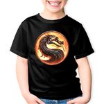 Fashion, accesorii si bijuterii - Copii - Imbracaminte copii - Tricouri copii - Tricou copii Mortal Kombat Trilogy Dragon Ultimate Fight, negru, XS Copii - Infinity.ro
