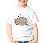 Fashion, accesorii si bijuterii - Copii - Imbracaminte copii - Tricouri copii - Tricou copii Pusheen Cat Somn Sforait Pisica Plush Pussy, alb, L Copii - Infinity.ro