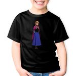 Fashion, accesorii si bijuterii - Copii - Imbracaminte copii - Tricouri copii - Tricou copii Printesa Anna Kristoff Regatul de Gheata, negru, XL Copii - Infinity.ro