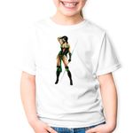 Fashion, accesorii si bijuterii - Copii - Imbracaminte copii - Tricouri copii - Tricou copii Mortal Kombat Jade Shaolin Monk Karate Girl, alb, XL Copii - Infinity.ro