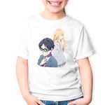 Fashion, accesorii si bijuterii - Copii - Imbracaminte copii - Tricouri copii - Tricou copii Your Lie in April Kousei Pianist Pian, alb, M Copii - Infinity.ro