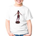 Fashion, accesorii si bijuterii - Copii - Imbracaminte copii - Tricouri copii - Tricou copii Mortal Kombat Mileena Daggers Ninja Battle, alb, XS Copii - Infinity.ro