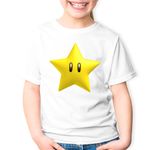 Fashion, accesorii si bijuterii - Copii - Imbracaminte copii - Tricouri copii - Tricou copii Super Mario Bros Gold Star VIP Game, alb, XL Copii - Infinity.ro