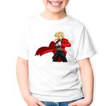 Fashion, accesorii si bijuterii - Copii - Imbracaminte copii - Tricouri copii - Tricou copii Edward Elric Alphonse  Fullmetal Alchemist Anime, alb, XL Copii - Infinity.ro