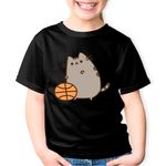 Fashion, accesorii si bijuterii - Copii - Imbracaminte copii - Tricouri copii - Tricou copii Pusheen Cat Minge Basket Pisica Plus, negru, M Copii - Infinity.ro