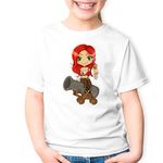 Fashion, accesorii si bijuterii - Copii - Imbracaminte copii - Tricouri copii - Tricou copii League of Legends Akali LoL Rebel Girl, alb, XL Copii - Infinity.ro