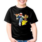 Fashion, accesorii si bijuterii - Copii - Imbracaminte copii - Tricouri copii - Tricou copii Pokemon Ash Brook Card Sword, negru, XS Copii - Infinity.ro