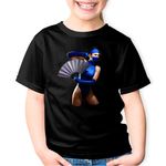 Fashion, accesorii si bijuterii - Copii - Imbracaminte copii - Tricouri copii - Tricou copii Mortal Kombat Mileena Hand Blue Evantai Magic, negru, XL Copii - Infinity.ro