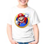 Fashion, accesorii si bijuterii - Copii - Imbracaminte copii - Tricouri copii - Tricou copii Super Mario Bros Arcade Good Vibe, alb, XS Copii - Infinity.ro