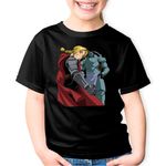 Fashion, accesorii si bijuterii - Copii - Imbracaminte copii - Tricouri copii - Tricou copii Fullmetal Alchemist Amestris Edward Alphonse, negru, S Copii - Infinity.ro