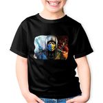 Fashion, accesorii si bijuterii - Copii - Imbracaminte copii - Tricouri copii - Tricou copii Mortal Kombat Twin Swords Scorpion Action, negru, XL Copii - Infinity.ro