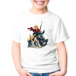 Fashion, accesorii si bijuterii - Copii - Imbracaminte copii - Tricouri copii - Tricou copii Fullmetal Alchemist All Team Gang, alb, S Copii - Infinity.ro