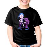 Fashion, accesorii si bijuterii - Copii - Imbracaminte copii - Tricouri copii - Tricou copii League of Legends Champion Jinx Magic Gun LoL, negru, M Copii - Infinity.ro
