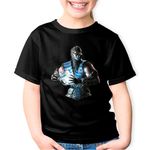 Fashion, accesorii si bijuterii - Copii - Imbracaminte copii - Tricouri copii - Tricou copii Mortal Kombat Holding Chackra Blue Magic Armour, negru, M Copii - Infinity.ro