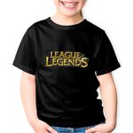Fashion, accesorii si bijuterii - Copii - Imbracaminte copii - Tricouri copii - Tricou copii League of Legends Logo Riot LoL Gaming, negru, XS Copii - Infinity.ro
