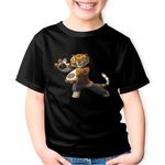 Fashion, accesorii si bijuterii - Copii - Imbracaminte copii - Tricouri copii - Tricou copii Tigroaica Kung Fu Panda Curaj, negru, M Copii - Infinity.ro