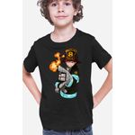 Fashion, accesorii si bijuterii - Copii - Imbracaminte copii - Tricouri copii - Tricou copii Fire Force Kusakabe Shaman Shounen Manga, negru, M Copii - Infinity.ro