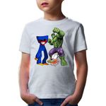 Fashion, accesorii si bijuterii - Copii - Imbracaminte copii - Tricouri copii - Tricou copii Huggy Wuggy Courage Coward Dog Hulk Fight Demon, alb, M Copii - Infinity.ro
