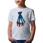 Fashion, accesorii si bijuterii - Copii - Imbracaminte copii - Tricouri copii - Tricou copii Huggy Wuggy Walk Horror Game Hug Want, alb, XS Copii - Infinity.ro