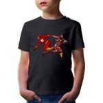 Fashion, accesorii si bijuterii - Copii - Imbracaminte copii - Tricouri copii - Tricou copii Flash Ironman Jump Speed Power Fast Arrowverse, negru, L Copii - Infinity.ro