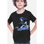Fashion, accesorii si bijuterii - Copii - Imbracaminte copii - Tricouri copii - Tricou copii Persona Yuuki Makoto Boom Fire Arm Cool Otaku, negru, M Copii - Infinity.ro