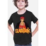 Fashion, accesorii si bijuterii - Copii - Imbracaminte copii - Tricouri copii - Tricou copii Slam Dunk Sakuragi Hanamichi Animekege, negru, XS Copii - Infinity.ro