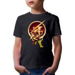 Fashion, accesorii si bijuterii - Copii - Imbracaminte copii - Tricouri copii - Tricou copii Flash Speed Lightning Struck Barry Allen Cosplay Logo, negru, L Copii - Infinity.ro