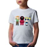 Fashion, accesorii si bijuterii - Copii - Imbracaminte copii - Tricouri copii - Tricou copii Squid Game Family Powerpuff Girls Bubble Minecraft, alb, S Copii - Infinity.ro