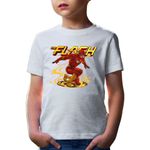 Fashion, accesorii si bijuterii - Copii - Imbracaminte copii - Tricouri copii - Tricou copii Flash Cool Pose Speed Lightining Strike Superhuman, alb, L Copii - Infinity.ro