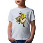 Fashion, accesorii si bijuterii - Copii - Imbracaminte copii - Tricouri copii - Tricou copii Shrek Donkey Love Animals Medieval Setup Adventure, alb, M Copii - Infinity.ro