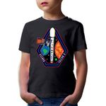 Fashion, accesorii si bijuterii - Copii - Imbracaminte copii - Tricouri copii - Tricou copii NASA Flacon Sun Mission Voyager Curiosity Discovery, negru, XS Copii - Infinity.ro