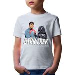 Fashion, accesorii si bijuterii - Copii - Imbracaminte copii - Tricouri copii - Tricou copii Star Trek Darth Vader Star Wars James T Kirk, alb, L Copii - Infinity.ro