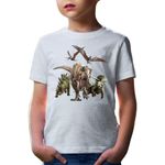 Fashion, accesorii si bijuterii - Copii - Imbracaminte copii - Tricouri copii - Tricou copii Jurassic Park Dinosaur Plateosaurus Fossils, alb, S Copii - Infinity.ro