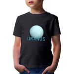 Fashion, accesorii si bijuterii - Copii - Imbracaminte copii - Tricouri copii - Tricou copii NASA Uranus Huge Celestial Moon Gas Gravity, negru, M Copii - Infinity.ro