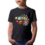 Fashion, accesorii si bijuterii - Copii - Imbracaminte copii - Tricouri copii - Tricou copii Jurassic Park Clash Royale Pac Man Stegosaurus Tyrannosaurus, negru, L Copii - Infinity.ro