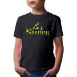 Fashion, accesorii si bijuterii - Copii - Imbracaminte copii - Tricouri copii - Tricou copii Shrek Logo Monster Donkey Animal Gnom Medieval, negru, S Copii - Infinity.ro