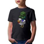 Fashion, accesorii si bijuterii - Copii - Imbracaminte copii - Tricouri copii - Tricou copii Minecraft Mini Zombie Ride Chicken, negru, XL Copii - Infinity.ro