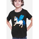 Fashion, accesorii si bijuterii - Copii - Imbracaminte copii - Tricouri copii - Tricou copii Unicorn Squad Fly Butterfly Water Element, negru, L Copii - Infinity.ro