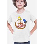Fashion, accesorii si bijuterii - Copii - Imbracaminte copii - Tricouri copii - Tricou copii The Simpsons Donut Love Homer Game Maggie, alb, XS Copii - Infinity.ro