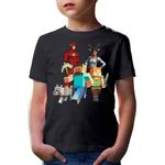 Fashion, accesorii si bijuterii - Copii - Imbracaminte copii - Tricouri copii - Tricou copii Minecraft Dog Couple Fortnite Flash, negru, M Copii - Infinity.ro