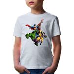 Fashion, accesorii si bijuterii - Copii - Imbracaminte copii - Tricouri copii - Tricou copii Hulk Wolverine Superman Marvel Super Powers Heroes, alb, L Copii - Infinity.ro