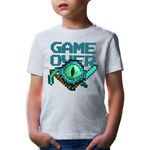 Fashion, accesorii si bijuterii - Copii - Imbracaminte copii - Tricouri copii - Tricou copii Minecraft Game Over Diamond Tools, alb, XS Copii - Infinity.ro