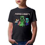 Fashion, accesorii si bijuterii - Copii - Imbracaminte copii - Tricouri copii - Tricou copii Minecraft Steve Creeper Explode Logo Loot, negru, S Copii - Infinity.ro