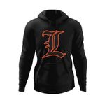 Fashion, accesorii si bijuterii - Barbati - Imbracaminte - Hanorace barbati - Hanorac barbati L Detective Logo Emblem Death Note, negru, marime 2XL - Infinity.ro