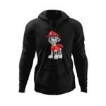 Fashion, accesorii si bijuterii - Barbati - Imbracaminte - Hanorace barbati - Hanorac barbati Paw Patrol Marshal Dalmatian Pompier, negru, marime M - Infinity.ro